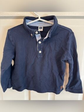 Janey and Jack boys 2T navy long sleeve collared shirt